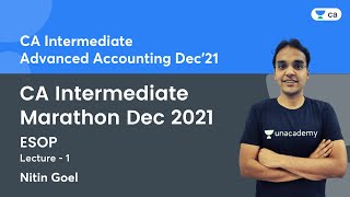 L1  ESOP  CA Intermediate Marathon Dec 2021  Advanced Accounting  Nitin Goel [upl. by Ahsinik]