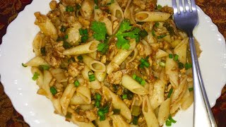 Chicken mince pasta  Asia’s kitchen [upl. by Dlonyer]