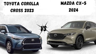 Mazda CX5 vs Toyota Corolla Cross 2023 Crossover Comparison [upl. by Akiemat]