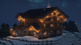 Minecraft Cozy Mountain House Tutorial 🏠 [upl. by Kazimir]