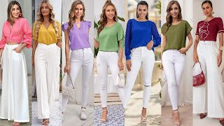 COMO COMBINAR PANTALONES BLANCOS CON ESTILO [upl. by Edeline]