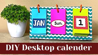 DIY Desktop Calendar with handmade binder ring Desktop Calendar making at home with paper [upl. by Yelyah]