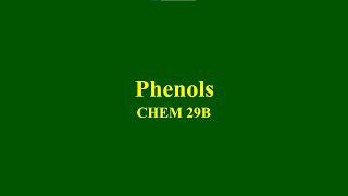 Phenols  Identification of Unknowns Part 5 [upl. by Aerdnu]