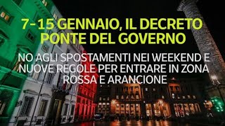 Nuovo decreto 7 e 8 gennaio gialli 9 e 10 arancioni le regole [upl. by Kulsrud682]