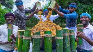 BAMBOO BIRYANI  Mutton Biryani Cooking in Bamboo  Steamed Bamboo Biryani Recipe Cooking in Village [upl. by Jovita]