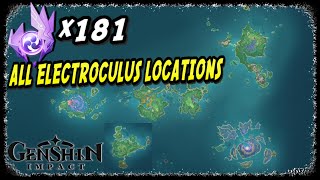 All 181 Electroculus Locations in Genshin Impact Inazuma 22 Update [upl. by Ratib]