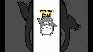 TOTORO DRAWING anime shorts easydrawing digitaldraw totoro [upl. by Halland402]