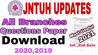 Jntuh All Branches Questions Paper Download 2021lJNTUH 1st2nd Sem20202019 Questions Paper download [upl. by Ahsinid]