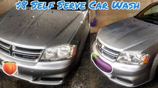 8 SELF SERVE CAR WASH TOUCHLESS WASH TIPS FOR PRESOAKSOAPFOAMWAXWASH AND DRY DODGE AVENGER [upl. by Enalda704]