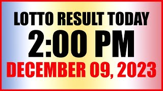 Lotto Result Today 2pm December 9 2023 Swertres Ez2 Pcso [upl. by Alegnaed]