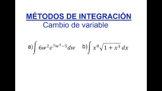 Integrales por Cambio de variable Ejemplo 01 [upl. by Hsenid]