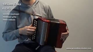 Rare Hohner Erika Melodeon DG from the 1950ies  by Accordion Doctor [upl. by Klump]