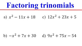 Factoring Quadratic Trinomials Easy and Fast [upl. by Posner]