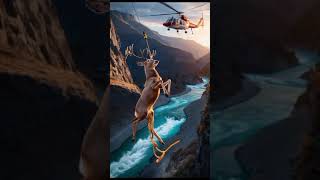 Helicopter Rescue Mission Turns Deadly for Deer 😱  Most Intense Wildlife Rescue Ever shorts [upl. by Oika]