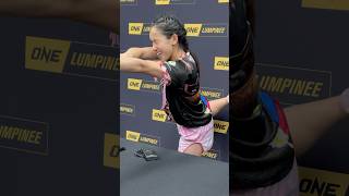 Islay Erika Bomogao shows her wai kru moves onefridayfights onelumpinee [upl. by Daniala]