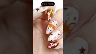 Stunning fall nails Embrace almond shape trends nails fallnaildesigns nailart [upl. by Akkahs]