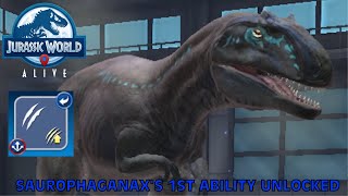 Saurophaganax’s 1st Ability Unlocked  Jurassic World Alive [upl. by Ikkaj]