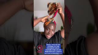 Headwrap For Beginners turban ankara tutorial [upl. by Ynohtn]