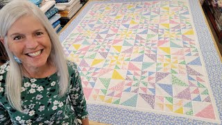 2 WAY TRIANGLES FOR 1 BEAUTIFUL QUILT quotBRIGHTER SIDEquot QUILT TUTORIAL [upl. by Moulton]