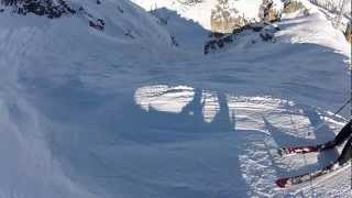 GoPro HD Skiing the Grand Couloir Courchevel 2013 [upl. by Yonah]