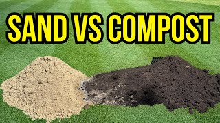 SAND vs COMPOST for a BUMPY lawn leveling pt 3 [upl. by Burnaby715]