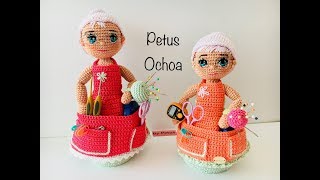 Teje abuelita alfiletero amigurumis by Petus 2a parte English subtitles [upl. by Poland477]