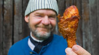 Fried Chicken From 1736  Comfort Food Origins  18th Century Cooking [upl. by Ykvir]