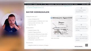 Aktienkauf August 2018  Bayer AG [upl. by Claus8]