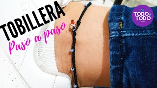 ⭐ Cómo hacer una tobillera paso a paso How to make an anklet with beads DIY [upl. by Fontana]