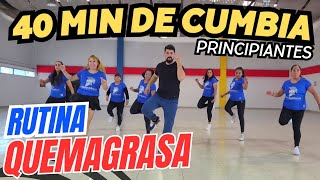 40 Min de Cumbia para bajar de peso facil  Rutina Quemagrasa para principiantes  Cumbia mix [upl. by Landis706]