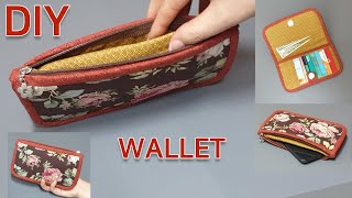 DIY How to make a walletCard amp money mobile phone wallet지갑만들기장지갑 JSDAILY [upl. by Cianca]