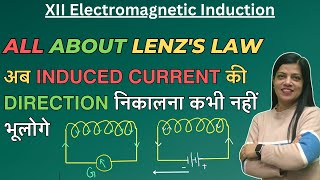 Lenzs Law  Direction of Induced Current  Electromagnetic Induction  Class 12 Physics [upl. by Ahsiuqal]