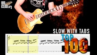 Top 100 Rock Riffs Medley  WITH GUITAR TABS [upl. by Nedap]