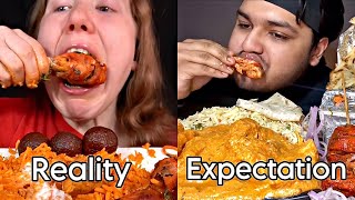 Mukbang EXPECTATION VS REALITY 🫣 [upl. by Lebiralc]