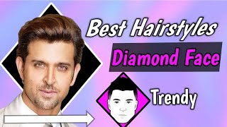 best hairstyles for diamond face shape men  diamond hairstyle  diamond face hairstyles men [upl. by Glinys]