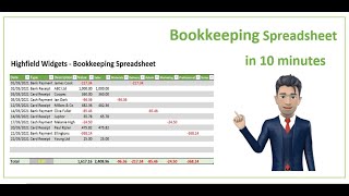 Create a Bookkeeping Spreadsheet in Excel in 10 minutes [upl. by Idnew906]