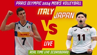 OLYMPIC MEN’S VOLLEYBALL LIVE  JAPAN vs ITALY Live Score Update  2024 Paris Volley Quarter Finals [upl. by Yeclehc659]