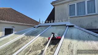 How To Clean A Conservatory Roof Amazing Results [upl. by Nahtam]