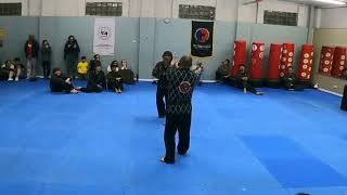 Grandmaster Hwa Sik Kim demonstrate Turn Hook Kick Precision [upl. by Pate]