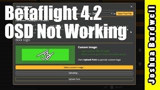 Betaflight 42 OSD Disappeared amp Upload Font Not Working [upl. by Alym]