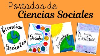 ¿ Aburrido de tus Cuadernos  Mira estás 4 ideas de PORTADAS de CIENCIAS SOCIALES [upl. by Toms]