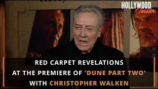 Christopher Walken Spills Secrets on quotDune Part Twoquot World Premiere  Timothee Chalamet Zendaya [upl. by Charil781]