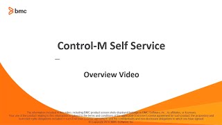 ControlM Self Service Overview [upl. by Routh221]