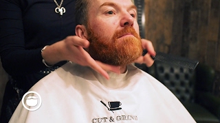 Curly Beard Trim  Cut and Grind [upl. by Gillie]