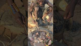 Unbelievable‼️See what Hadzabe eats for lunch time tradition bushcraft [upl. by Deutsch634]