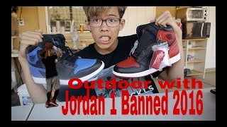 UNBOX Đập hộp Jordan 1 Bred 2016  So sánh vs Jordan 1 Royal Blue [upl. by Enram]