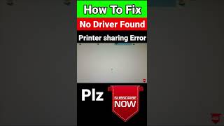 No Driver Found  How to Fix Printer Sharing error No Driver Found techvalleyjh [upl. by Madox360]