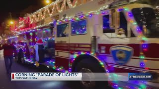 List of road closures for upcoming Parade of Lights in Corning [upl. by Adnuhsat]