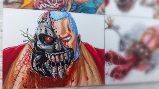 Drawing One Piece Characters in Horror Styles  ワンピース [upl. by Sumedocin]