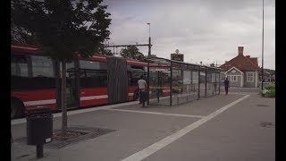 Sweden Stockholm ride with bus 583 from Märsta train station to Arlanda Airport Terminal 5 [upl. by Tiffy]